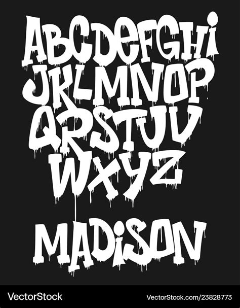 Marker Graffiti Font Handwritten Typography Vector Image