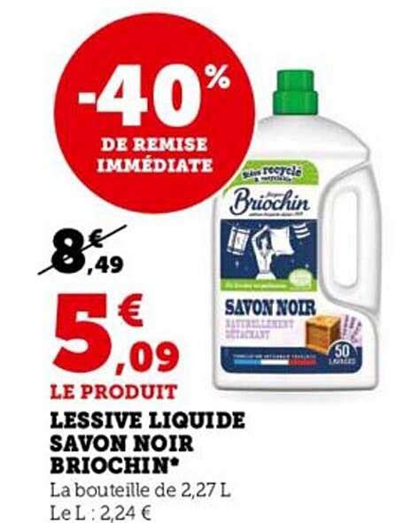 Promo Lessive Liquide Savon Noir Briochin Chez Super U ICatalogue Fr