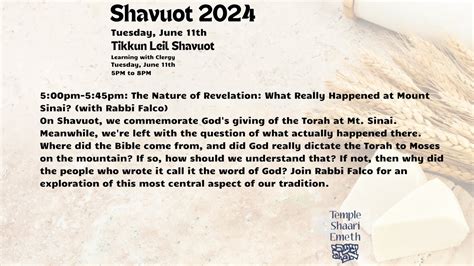 Tikkun Leil Shavuot The Nature Of Revelation What Really Happened At