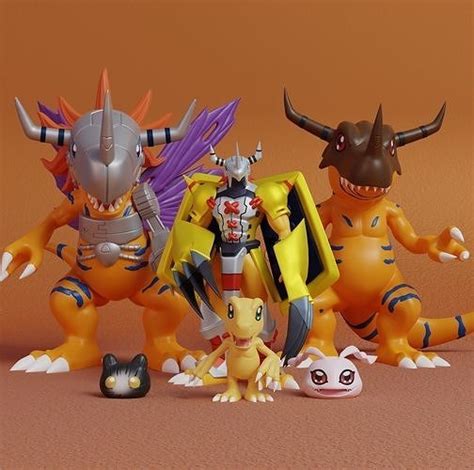 Digimon - Agumon Evolution Line 3D model 3D printable | CGTrader