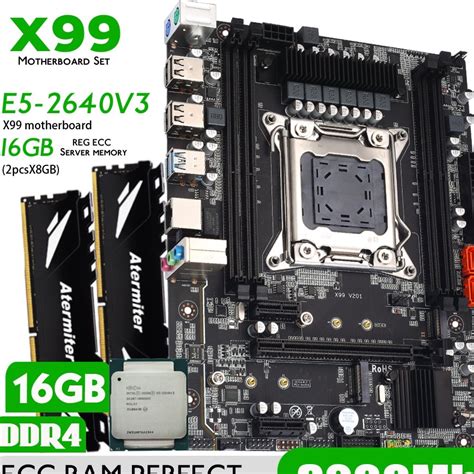 Atermiter x99 d4 ddr4 Conjunto De Placa-Mãe Com xeon e5 2640 v3 LGA2011 ...