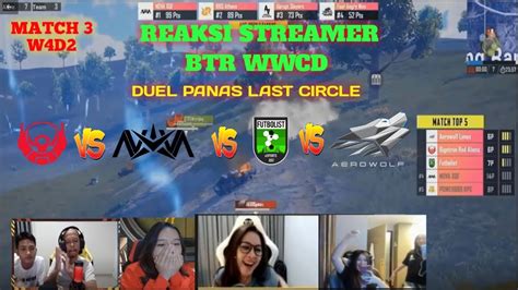 REAKSI STREAMER BTR WWCD TEAM INDONESIA KETEMU DI LAST CIRCLE PMGC