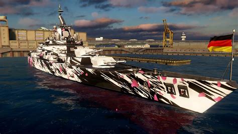 Modern Warships Fgs Bismarck Battleship With Honor And Valor Skin