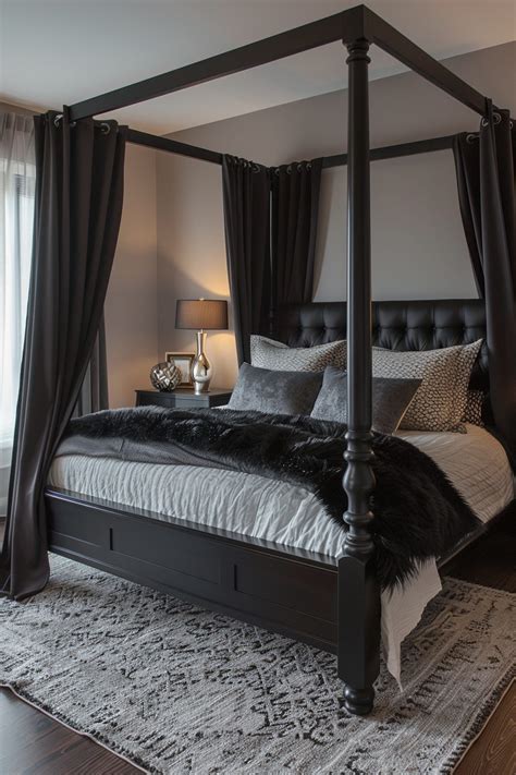 Black Canopy Bed Design Ideas