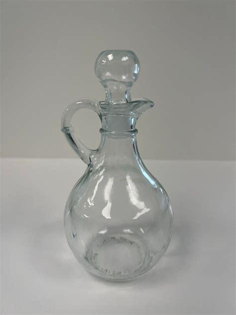 Vintage Clear Glass Salad Dressing Bottle With Stopper and - Etsy