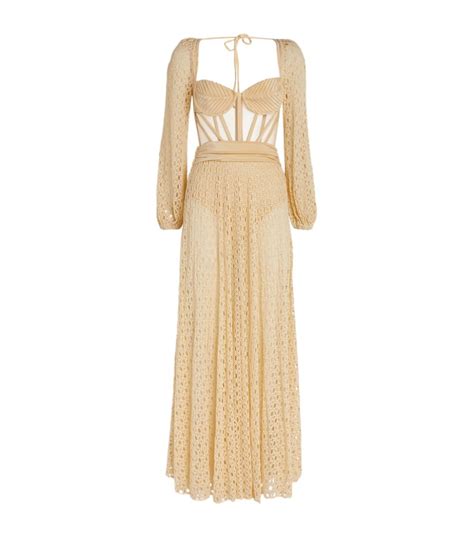 Womens PatBO Nude Netted Monstera Maxi Dress Harrods CountryCode