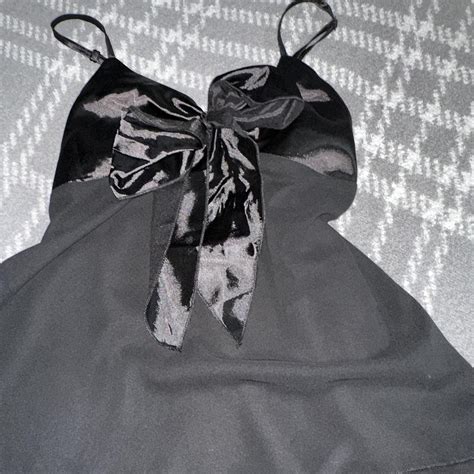 Black Lingerie Top With Bow Size Small Price Is Depop