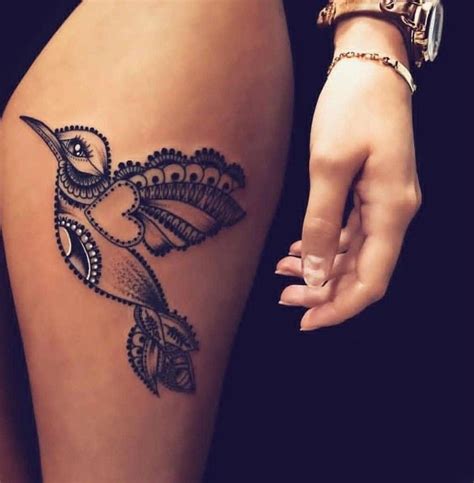 Tatouage Femme Cuisse Oiseau Sternum Tattoo Zeitloses Tattoo Tigh