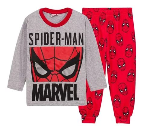 Pijama Manga Larga Hombre Ara A Spiderman Licencia Original