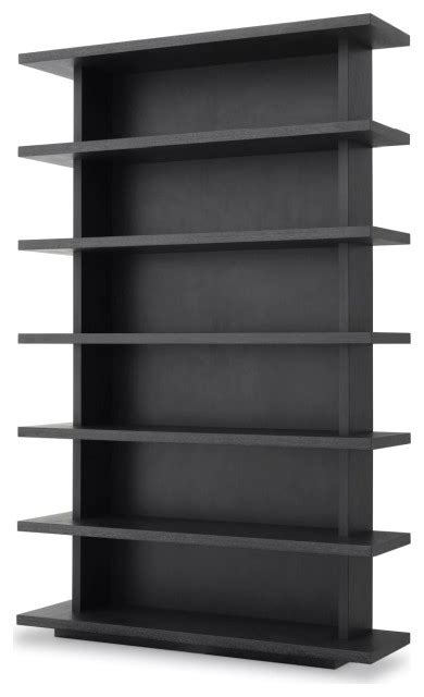 Charcoal Gray Oak Bookcase Eichholtz Malibu Transitional