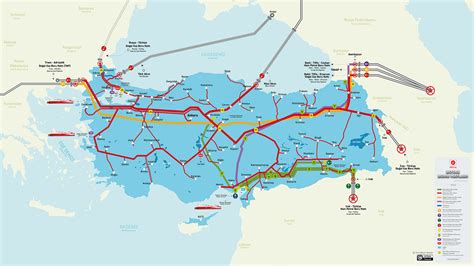 Natural Gas and Crude Oil Pipeline Map BOTAŞ Boru Hatları İle