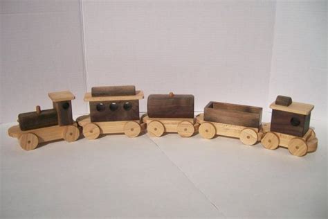 Handmade Wood Toy Train Set With Small By Teddybearwoodcrafts 65 00 Wood Jig Model Train