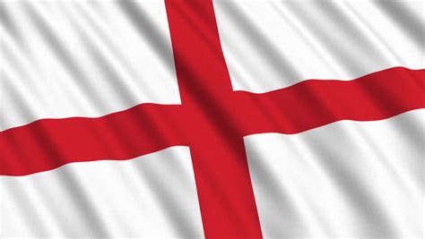 The Waving Flag Of England With The St George Cross Emblemseamless