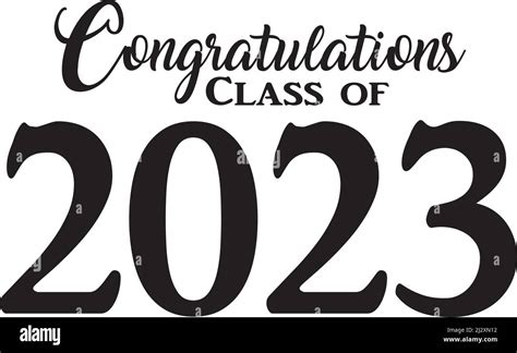 Class Of 2023 Script Black And White Stock Vector Image And Art Alamy