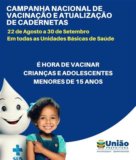 Campanha Nacional De Vacinação E Atualização De Cadernetas Acontece Até