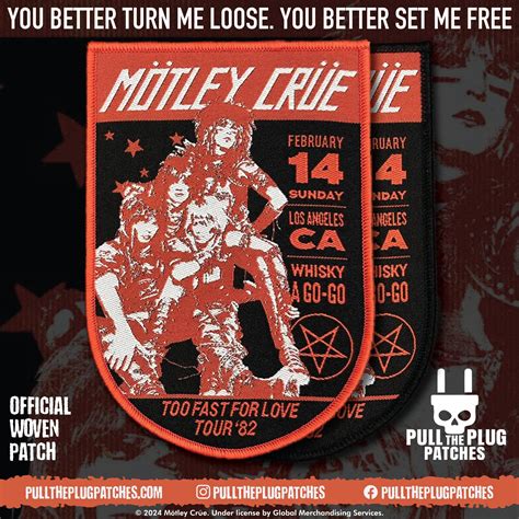 Motley Crue Live Wire Pull The Plug Patches