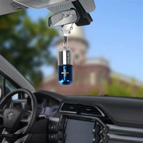 Air Freshener Car Hanging Perfume Pendant Empty Capsule Bottle For