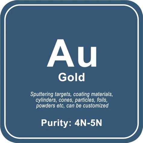 High Purity Gold Au Sputtering Target Powder Wire Block