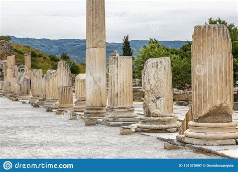 Ruinas De La Antig Edad En Ephesus Hermosa Vista D A Soleado Imagen De