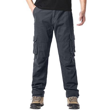 Entyinea Men's and Big Men's Cargo Pants Stretch Waist Straight Fit ...