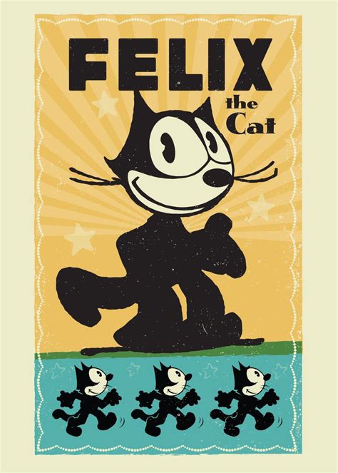 Felix The Cat Vintage Poster Picture Metal Print Paint By Felix The Cat Displate