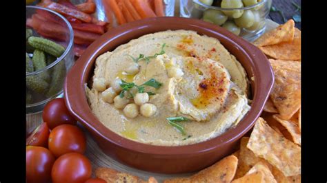 Hummus de garbanzos casero y fácil YouTube