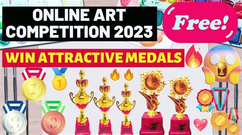 Free Online Drawing Competition 2023🤩win Medals🏆🥇online Art Competition