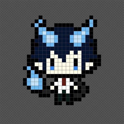 Rin Okumura - Ao No Exorcist (Anime) Pixel Art Patterns | Dibujos en ...