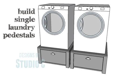 DIY Plans to Build Single Washer and Dryer Pedestals