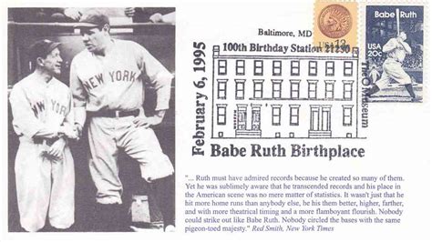 Baseball Stamps Postmarks Babe Ruth