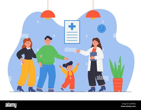 Nurse talking family Stock Vector Images - Alamy