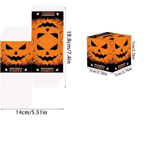 Halloween 2024 Party Decorations 3d Paper Candy Box Set 6 Pack