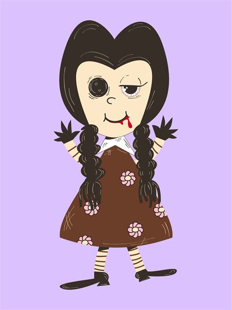 how to draw a creepy doll