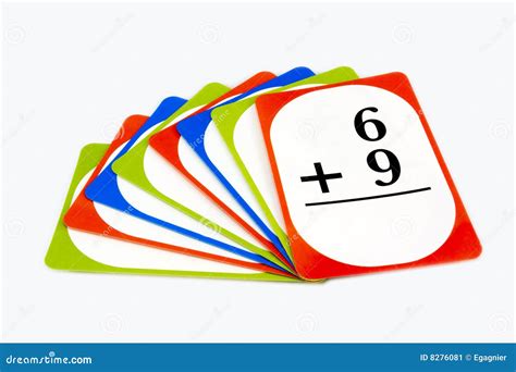 Math Flash Cards Stock Image Image Of Home Card Subtract 8276081