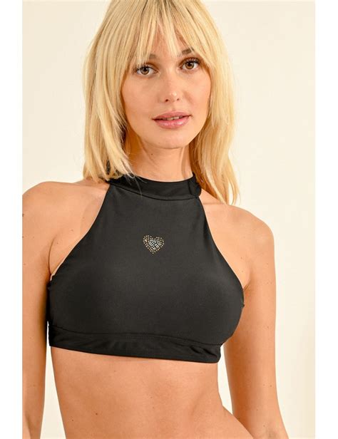 Top de bikini escote halter detalle corazón Molly Bracken E Shop