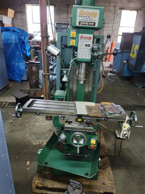 A Nice Grizzly Combo Knee Mill Model G3617 110 Or 220v 1ph Seperate