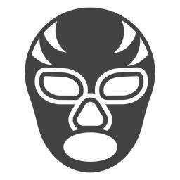 Dise O Png Y Svg De M Scara De Rayas De Luchador Silueta Detallada Para