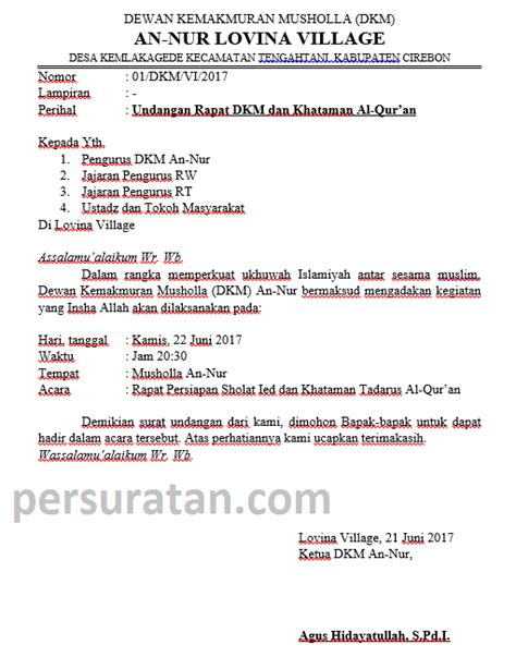 Detail Contoh Surat Undangan Pemilihan Ketua Rt Koleksi Nomer 48