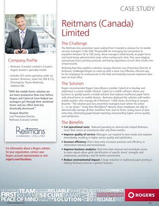 Case Study Reitmans PDF