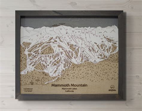 Mammoth Mountain Ski Map California Skiing Art, Ski Resort Art, Ski ...