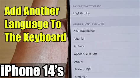 IPhone 14 S 14 Pro Max How To Add Another Language To The Keyboard