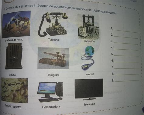 Ordena Las Siguientes Im Genes De Acuerdo Con La Aparici N Del Objeto