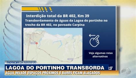 Lagoa Do Portinho Transborda E Invade BR 402 No Km 39 180graus O