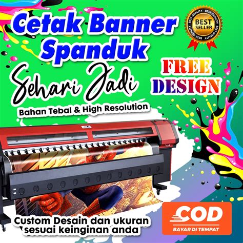 Jual Cetak Custom Banner Spanduk Mmt Baliho Bahan Flexy Tebal Free