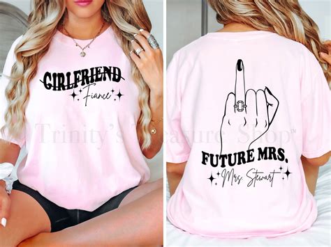 Personalized Engaged Shirt Custom Mrs Shirt Fiance Shirt Engaged Sweatshirt Bridal Shower