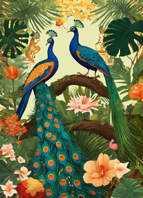 Lexica A Espectacular Exotic Tropical Paradise Sceanery With Peacock