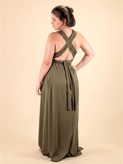 Vestido Multiformas Longo Infinity Dress Verde Militar Loja Lali