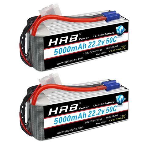 2PCS HRB 6S Lipo Batterie 22 2 V 5000mAh EC5 Stecker 50C Für RC Drone