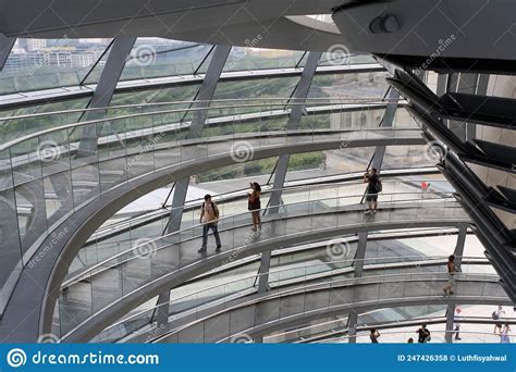 Interior Of The Reichstag Glass Dome Editorial Stock Photo Image Of