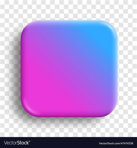 App icon glossy background 3d button Royalty Free Vector